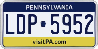PA license plate LDP5952