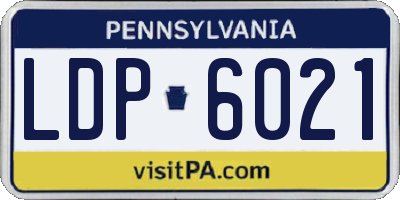PA license plate LDP6021