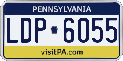 PA license plate LDP6055