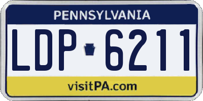 PA license plate LDP6211
