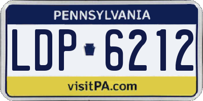 PA license plate LDP6212