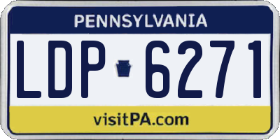 PA license plate LDP6271
