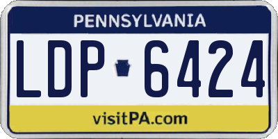 PA license plate LDP6424