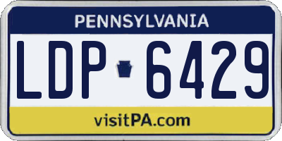 PA license plate LDP6429