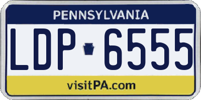 PA license plate LDP6555