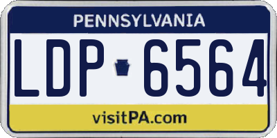 PA license plate LDP6564