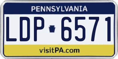 PA license plate LDP6571