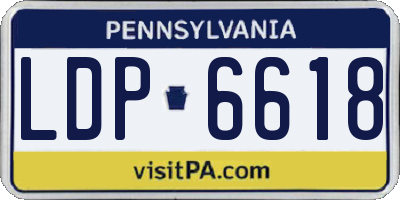 PA license plate LDP6618
