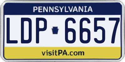PA license plate LDP6657
