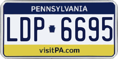 PA license plate LDP6695
