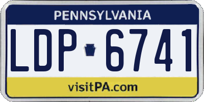 PA license plate LDP6741