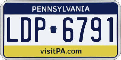 PA license plate LDP6791