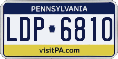 PA license plate LDP6810
