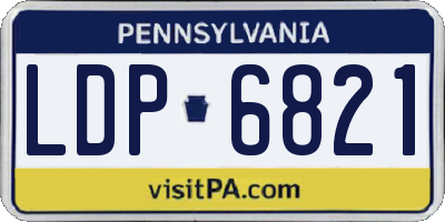 PA license plate LDP6821