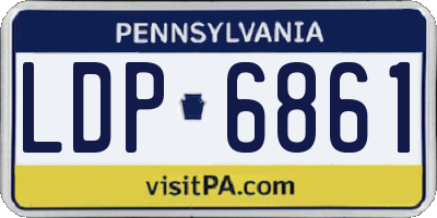 PA license plate LDP6861
