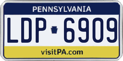 PA license plate LDP6909