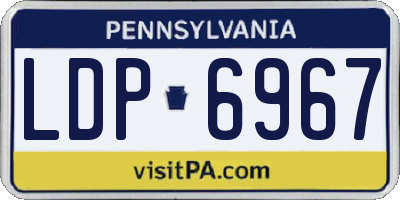 PA license plate LDP6967
