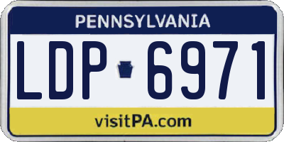 PA license plate LDP6971