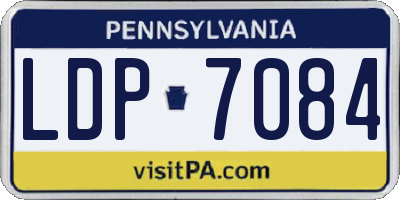 PA license plate LDP7084
