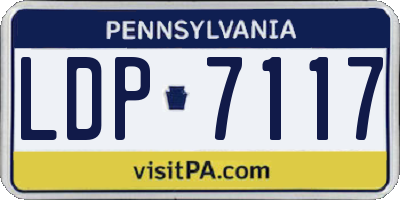 PA license plate LDP7117