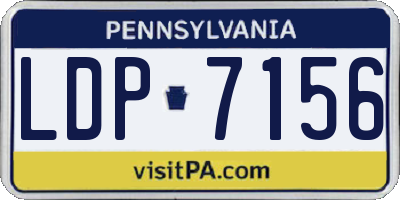 PA license plate LDP7156