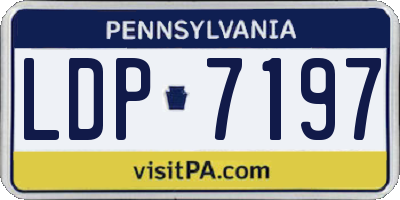 PA license plate LDP7197