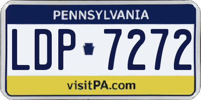 PA license plate LDP7272