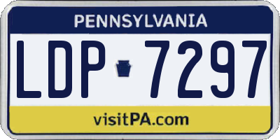 PA license plate LDP7297
