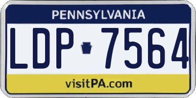 PA license plate LDP7564