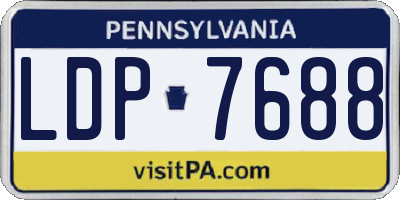 PA license plate LDP7688