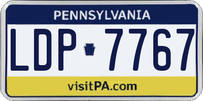 PA license plate LDP7767