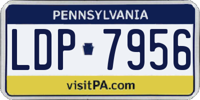 PA license plate LDP7956