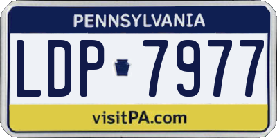 PA license plate LDP7977