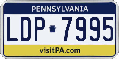 PA license plate LDP7995
