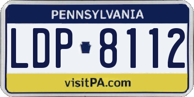 PA license plate LDP8112