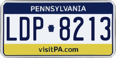 PA license plate LDP8213