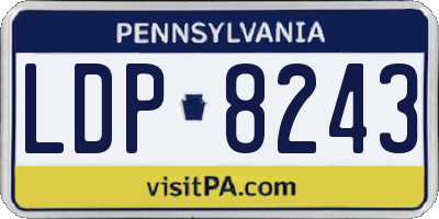 PA license plate LDP8243