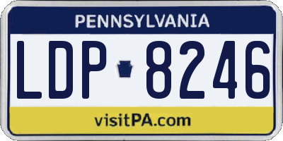 PA license plate LDP8246