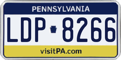 PA license plate LDP8266