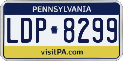 PA license plate LDP8299