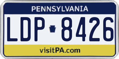 PA license plate LDP8426