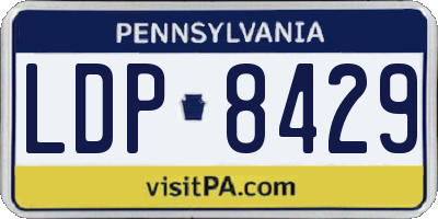 PA license plate LDP8429