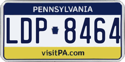 PA license plate LDP8464