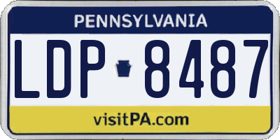 PA license plate LDP8487