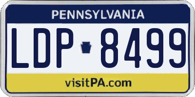 PA license plate LDP8499