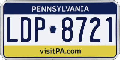 PA license plate LDP8721