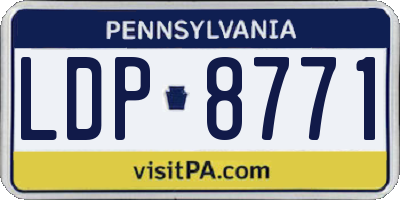 PA license plate LDP8771