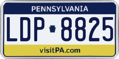 PA license plate LDP8825