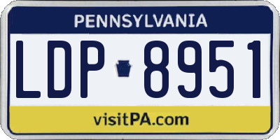 PA license plate LDP8951