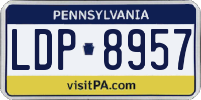 PA license plate LDP8957